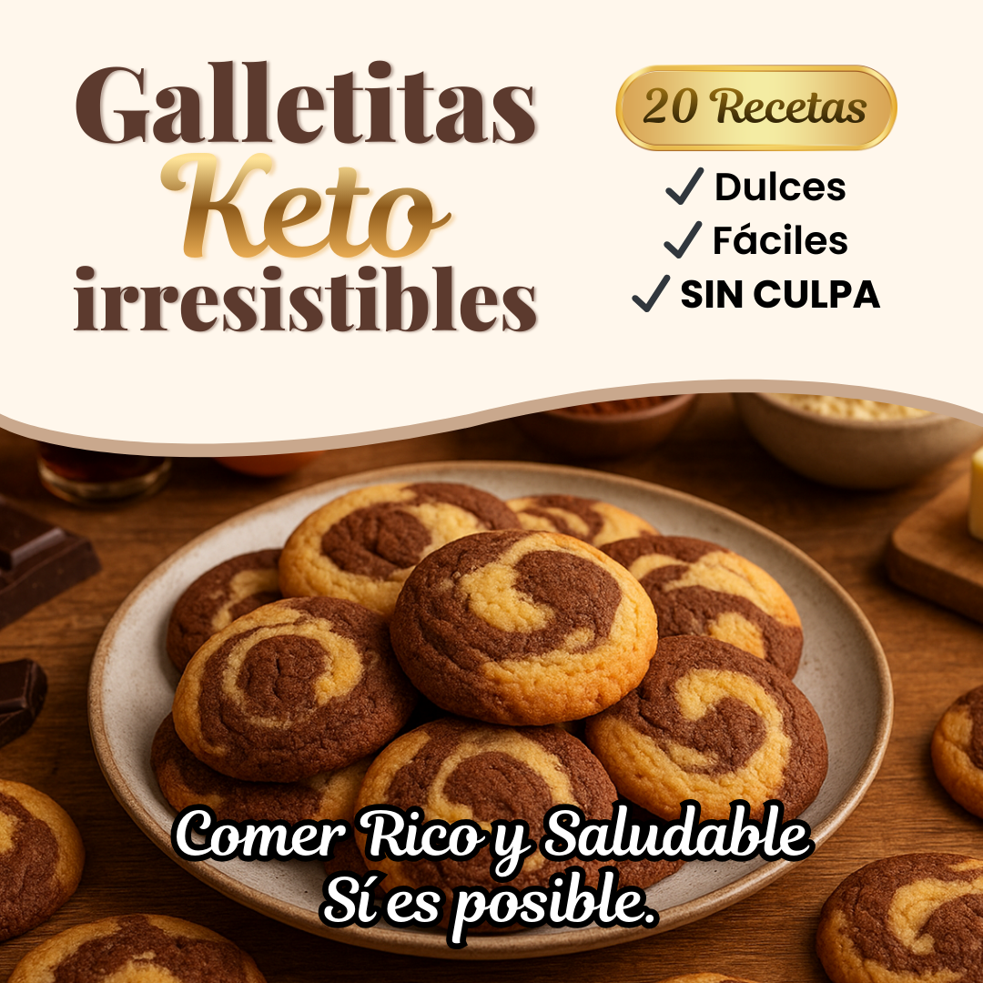 Galletitas keto irresistibles + 3 Bonos: Recetas rápidas y sin culpa